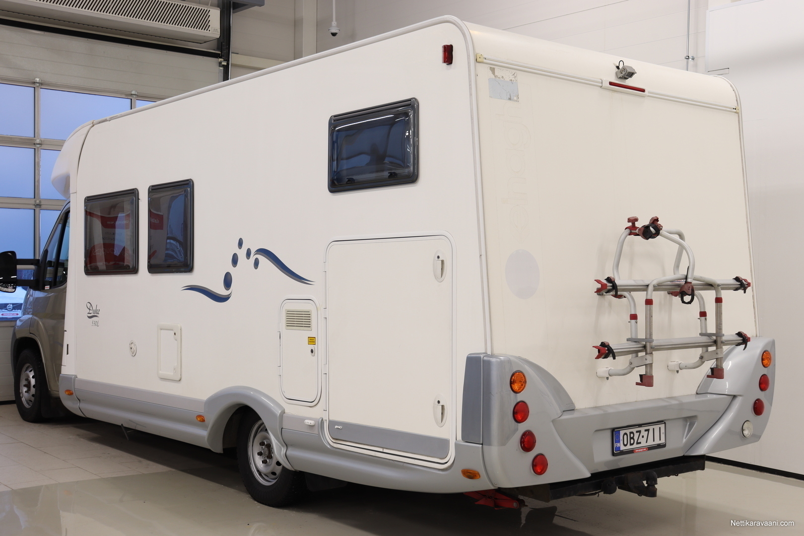 blok Kloster Taktil sans Elnagh DUKE 530L, Fiat Fiat 2,3 130hv - Erillisvuoteet, Trumatic lämmitys  kaasu ja sähkö, Webasto, 2 x renkaat! 2008 - Travel truck -  Semi-Intergrated - Nettikaravaani
