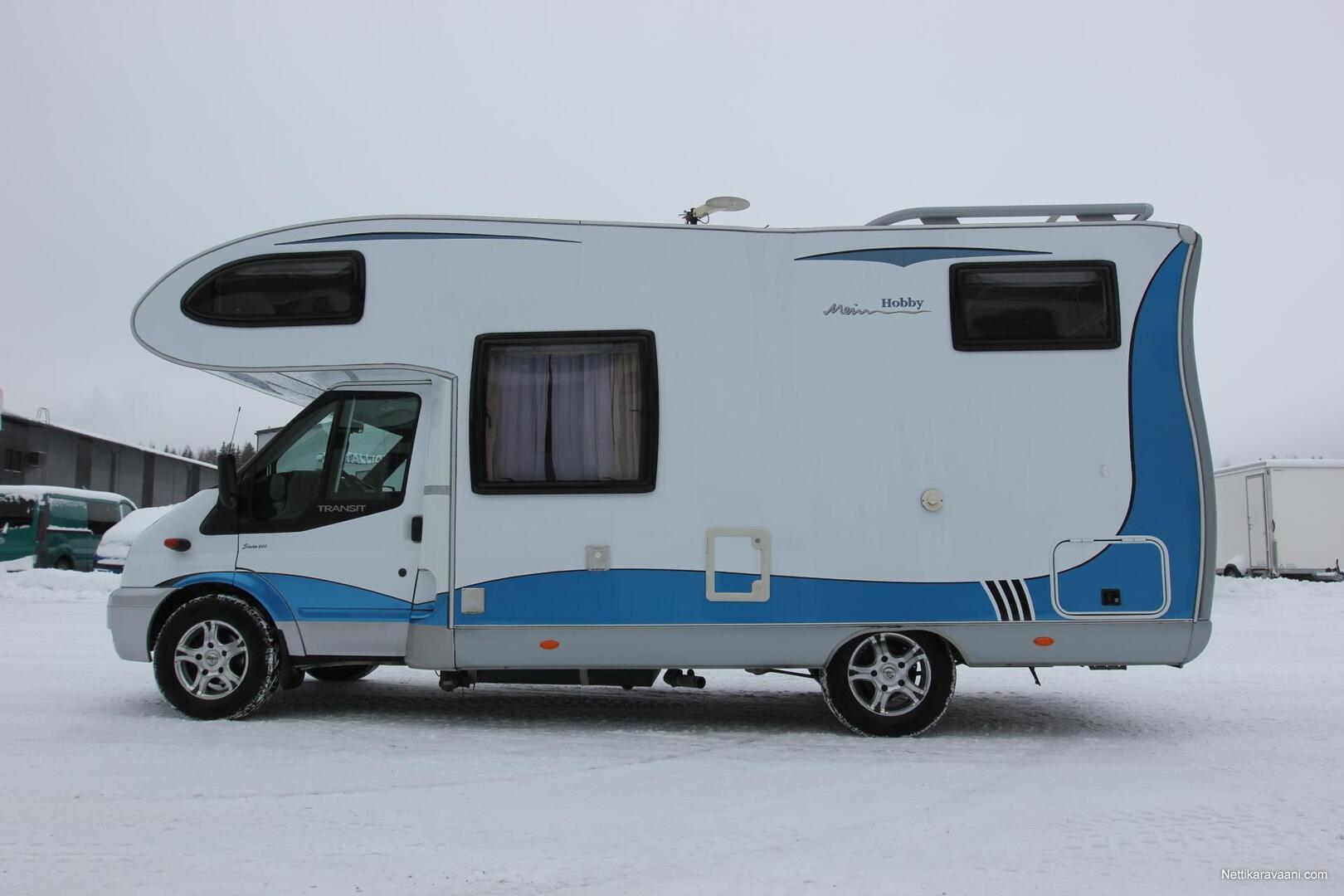 Hobby 600 AK GFLC SIESTA, Ford Vähillä kilometreillä oleva Hobby  ,Ilmastointi, Webasto, Sähköpatruuna , YM YM 2008 - Travel truck - Alcove -  Nettikaravaani